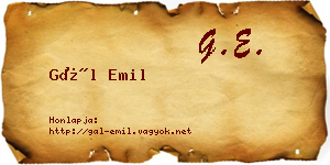 Gál Emil névjegykártya